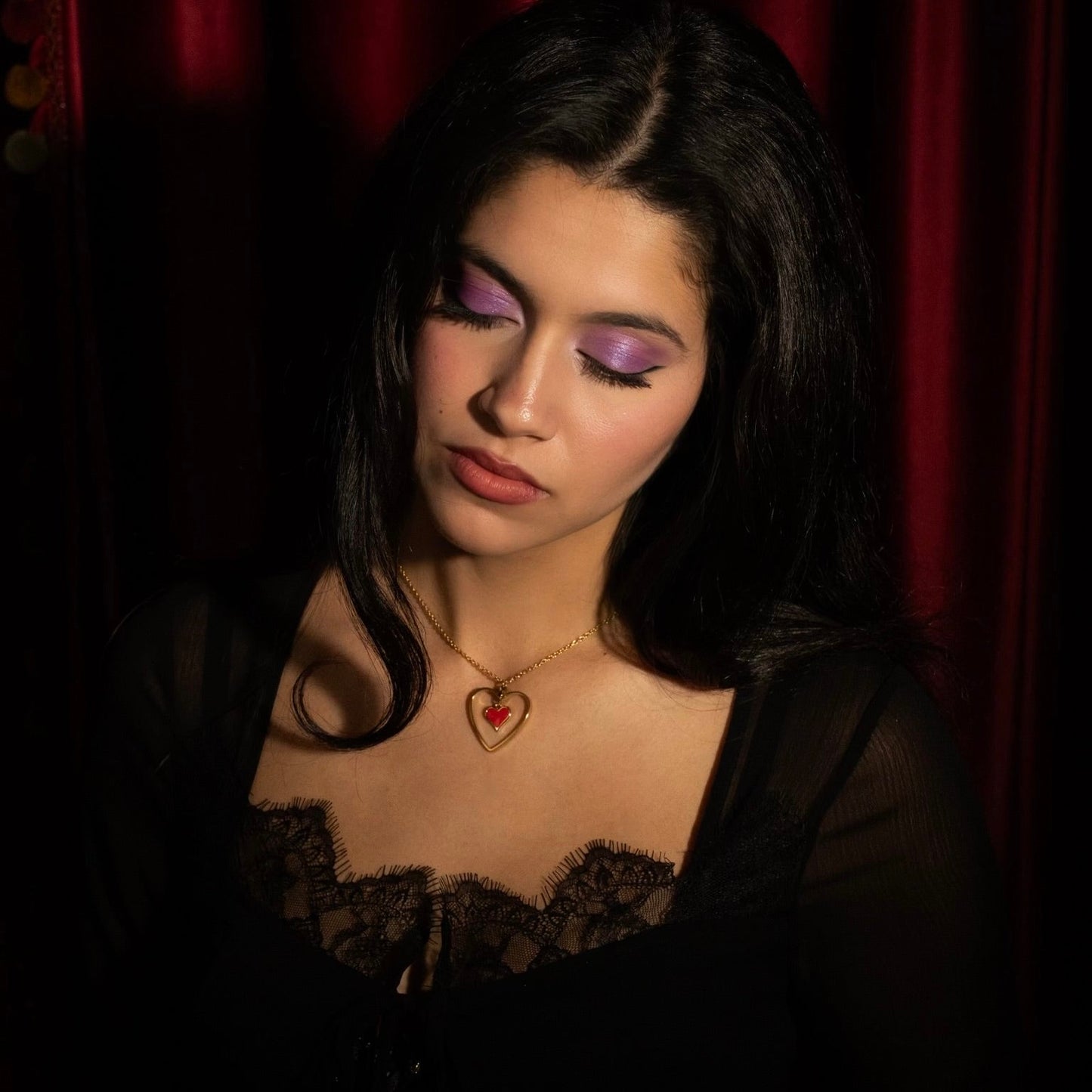 Elaine Double Heart Necklace