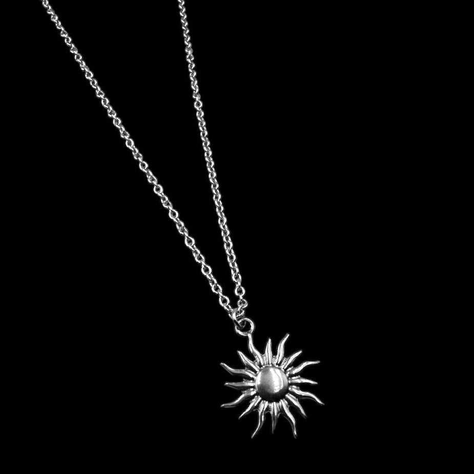 Silver Apollo Sun Necklace