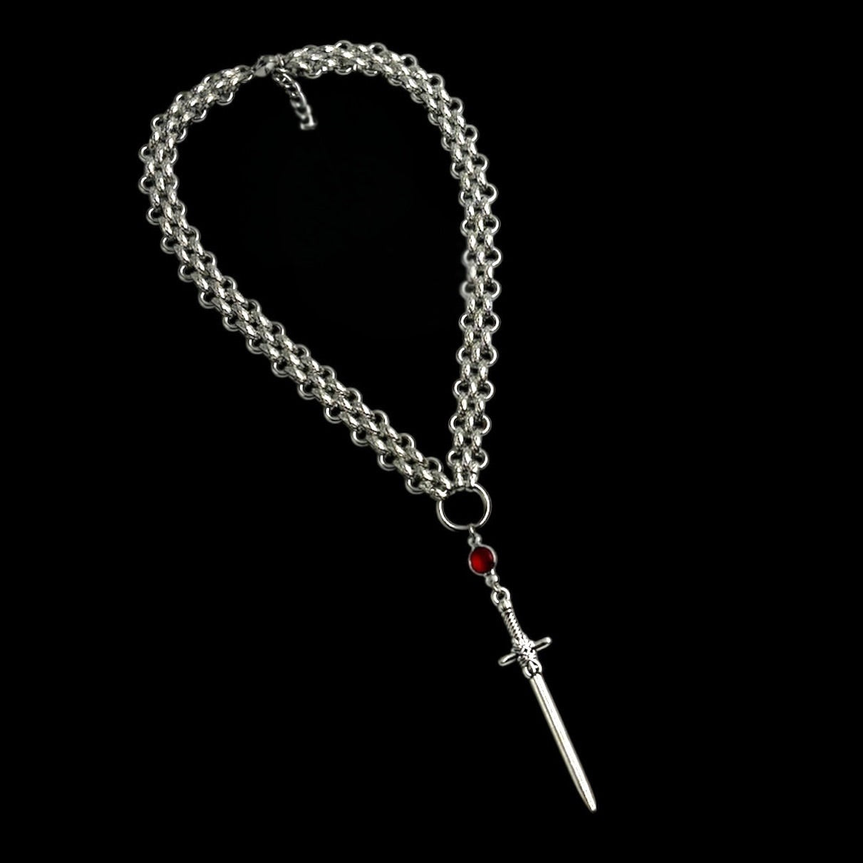 Sword Snakeskin Chain Choker