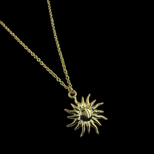 Gold Apollo Sun Necklace
