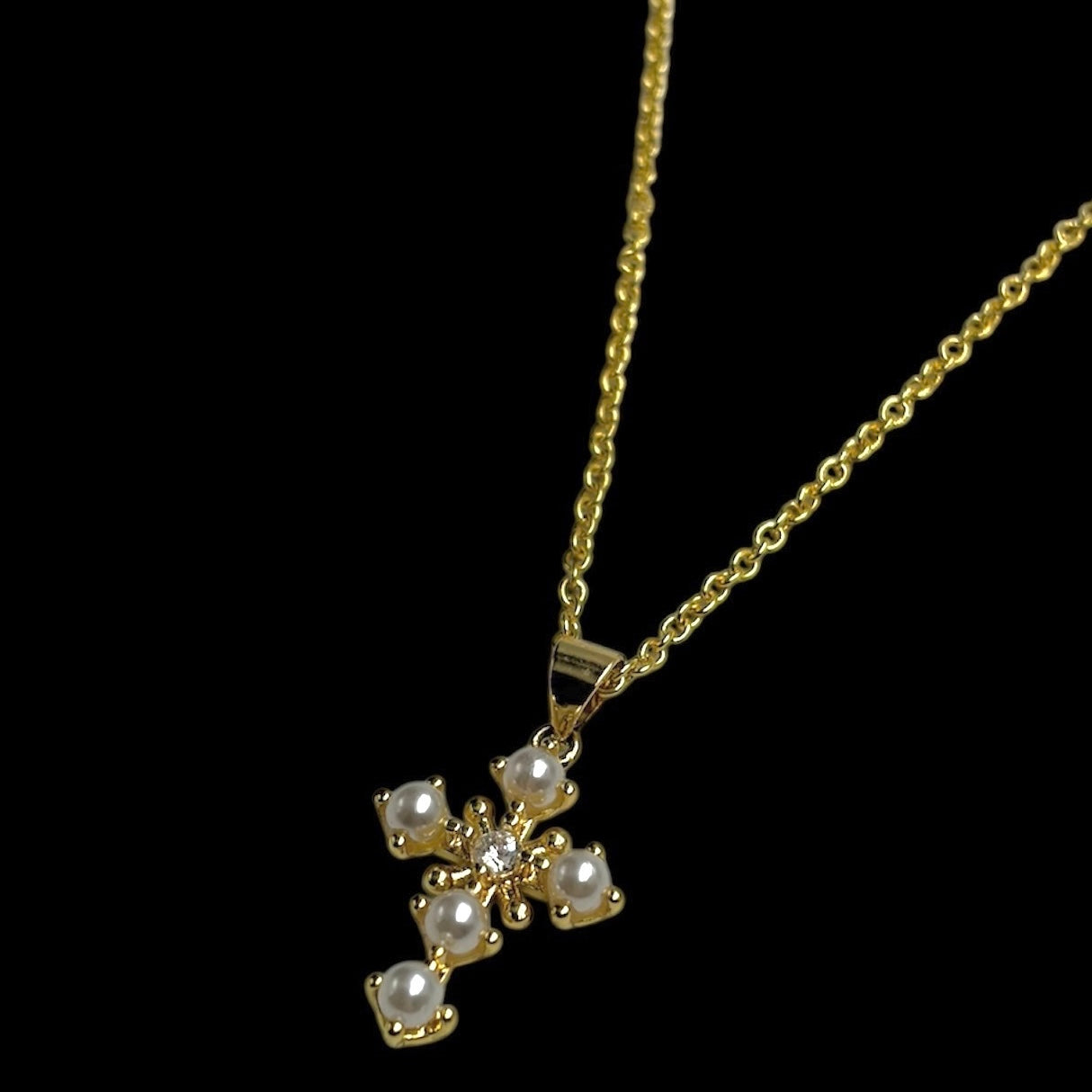 Pearl Cross Necklace