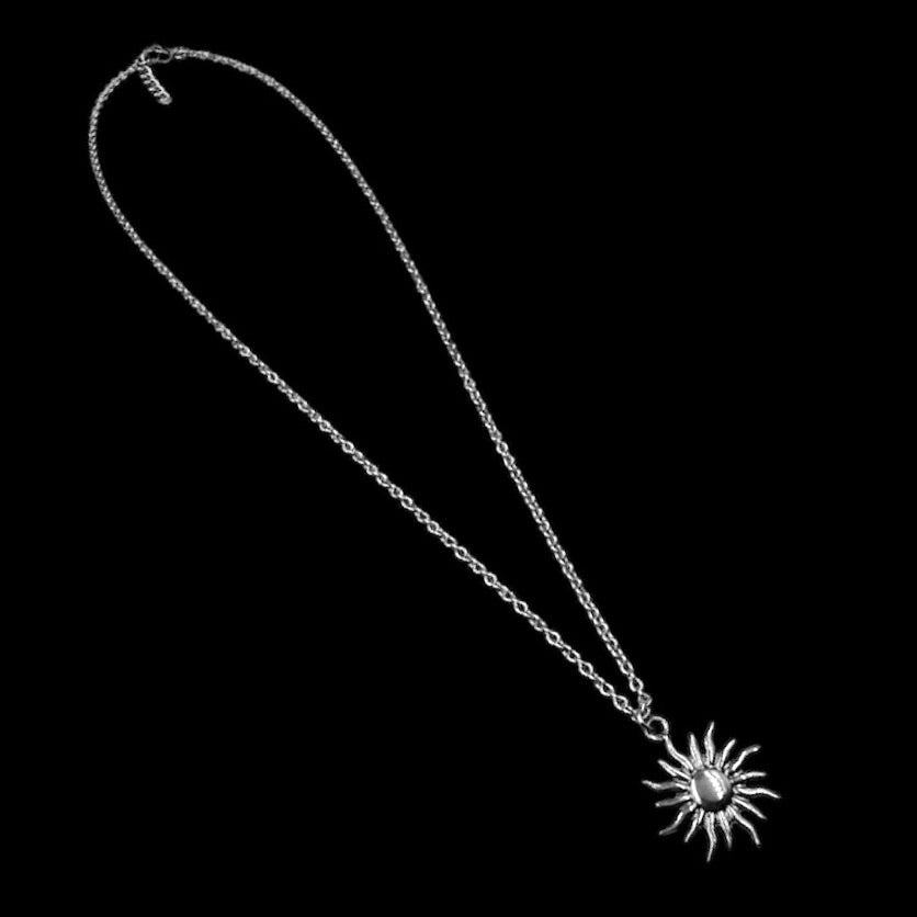 Silver Apollo Sun Necklace