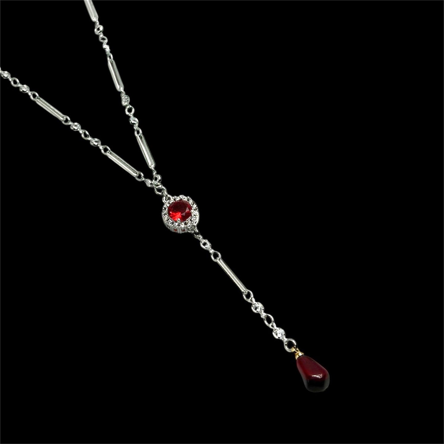 Silver Persephone Pomegranate Rosary