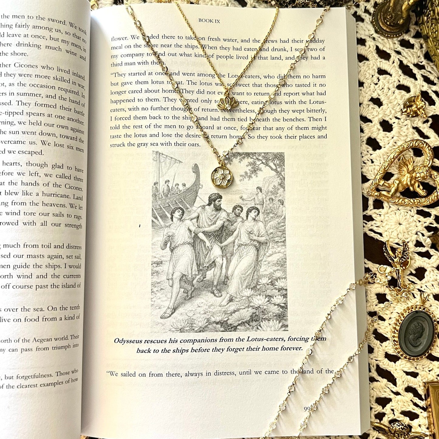 Diamond Lotus Eater Necklace