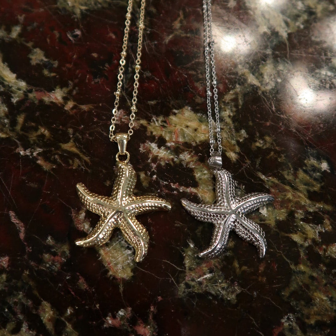 Gold Siren Starfish Necklace