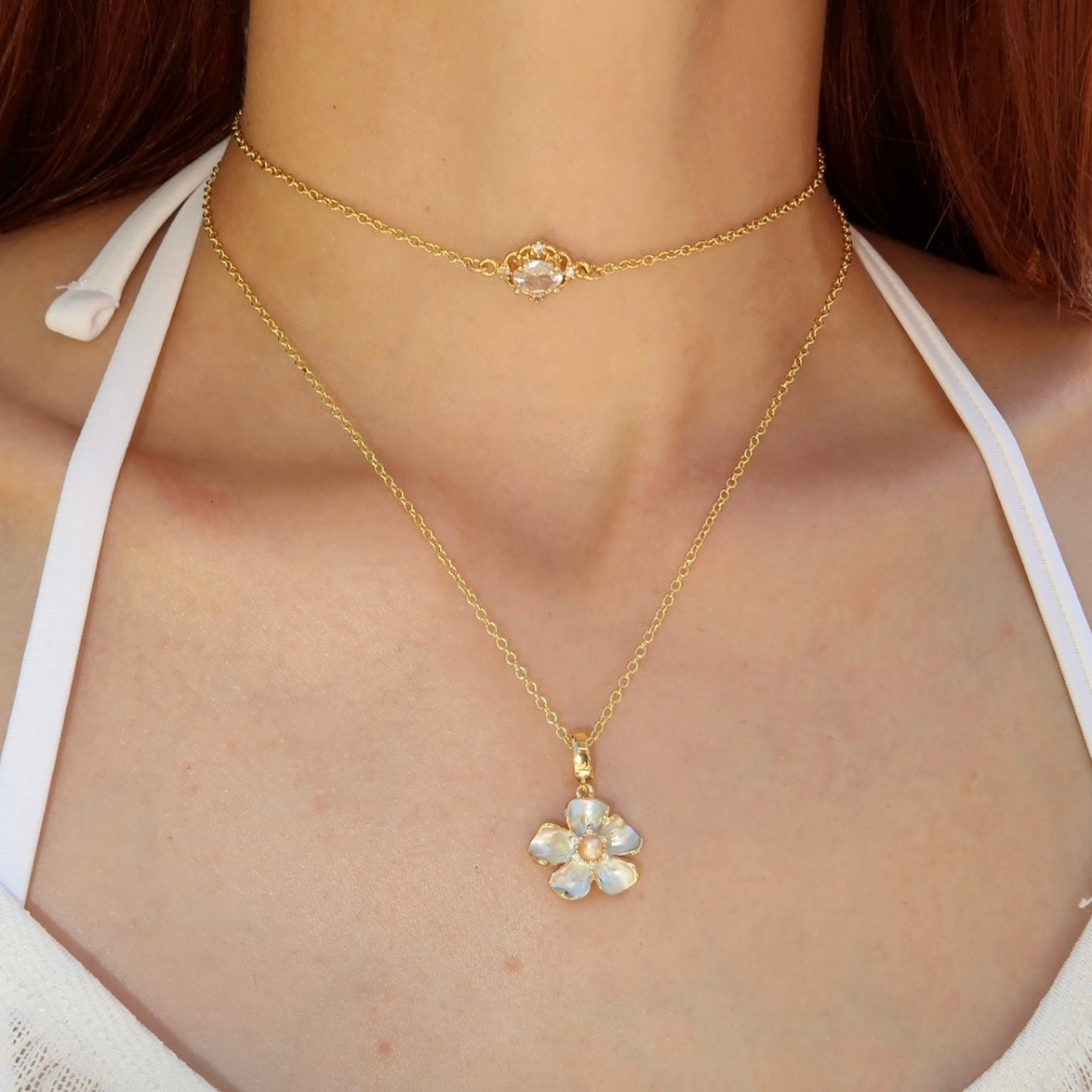 Nymph’s Pearly Flower Necklace