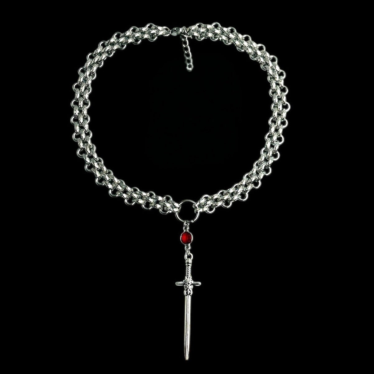 Sword Snakeskin Chain Choker