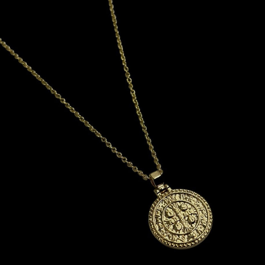 Gold Pirate Coin Necklace
