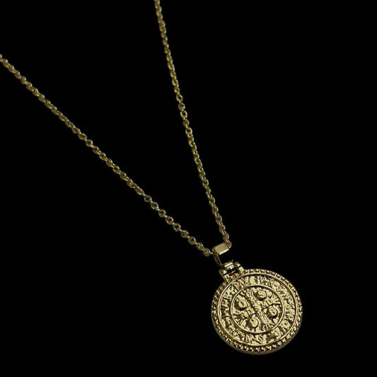 Gold Pirate Coin Necklace