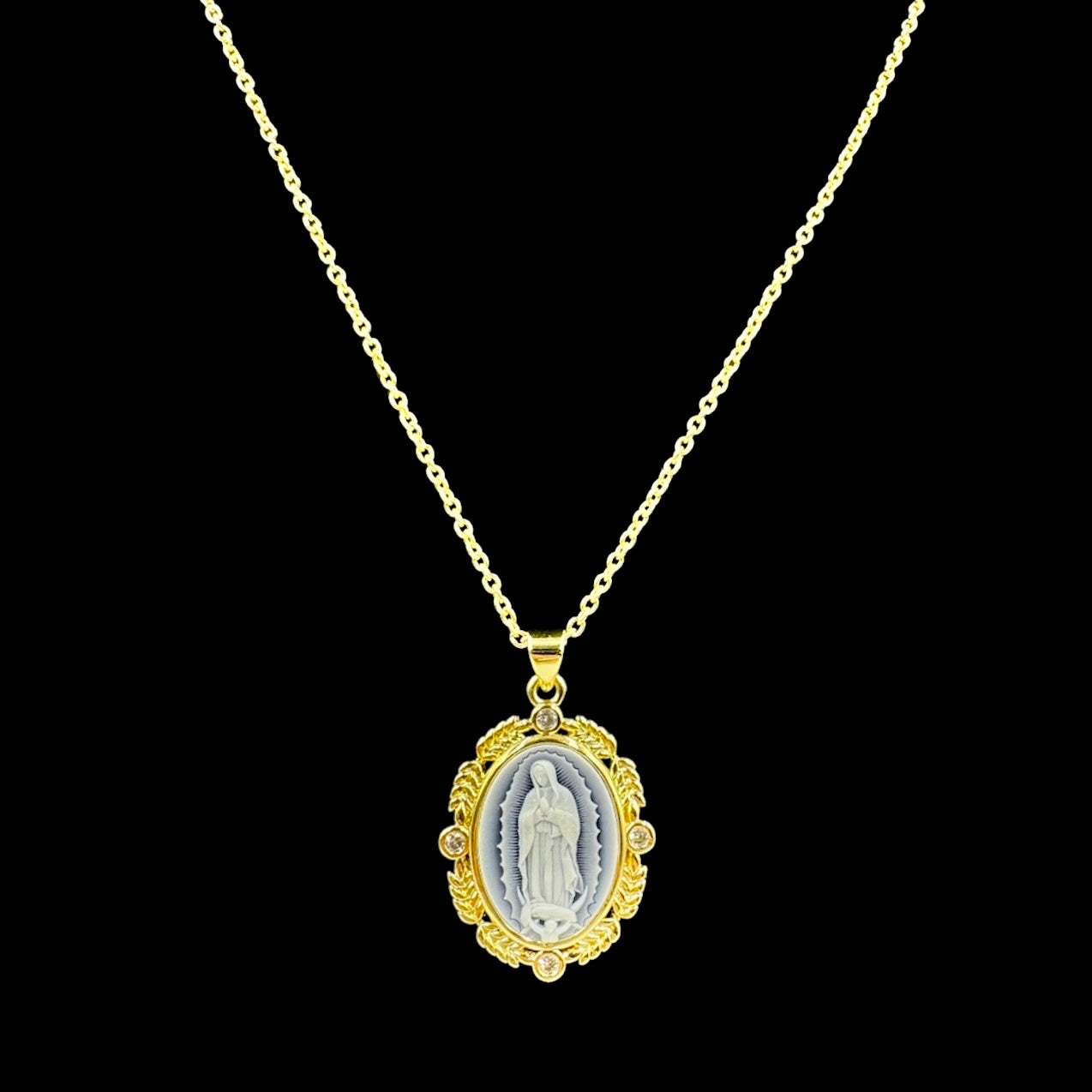 Lady Guadalupe Cameo Necklace