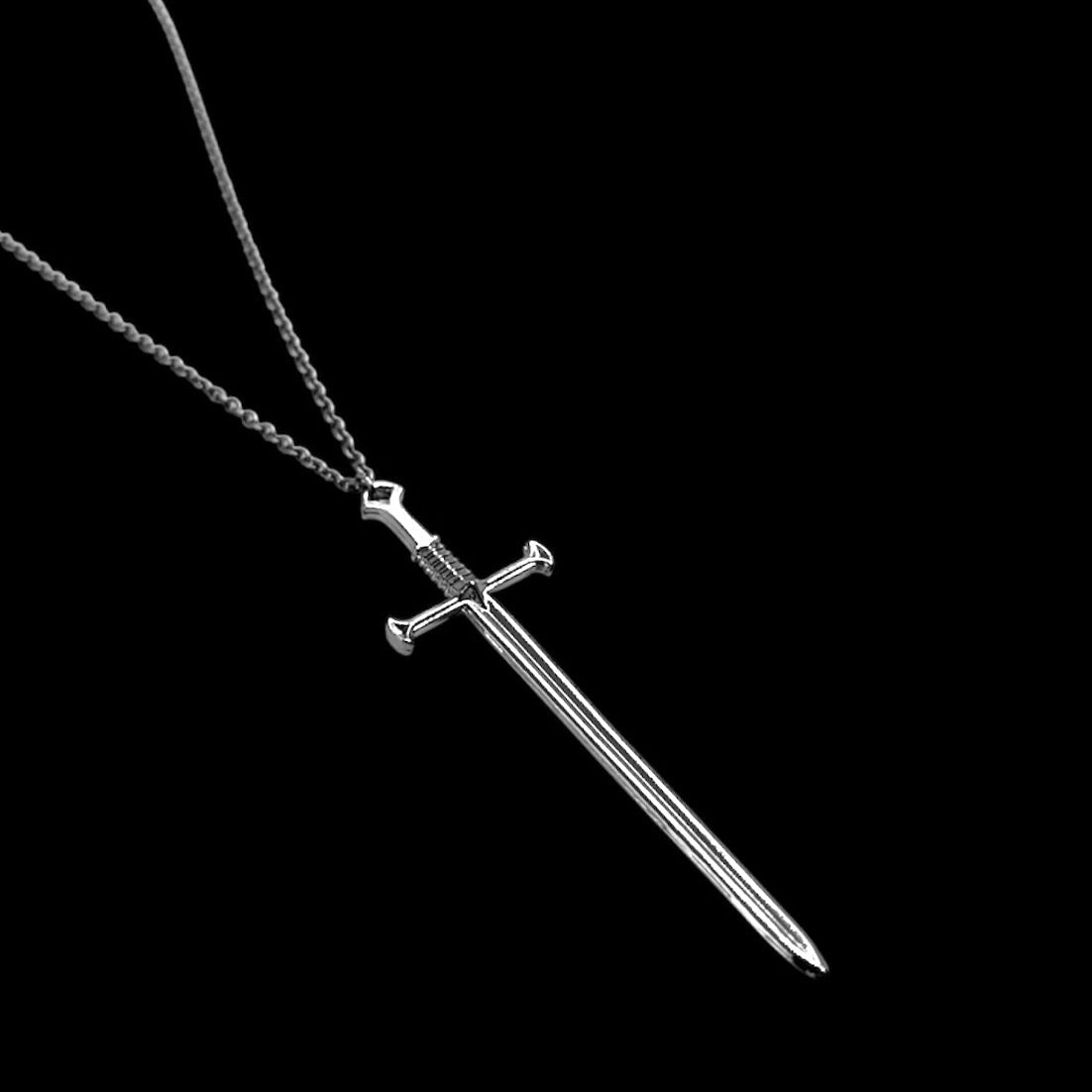 Silver Cruciform Sword Necklace
