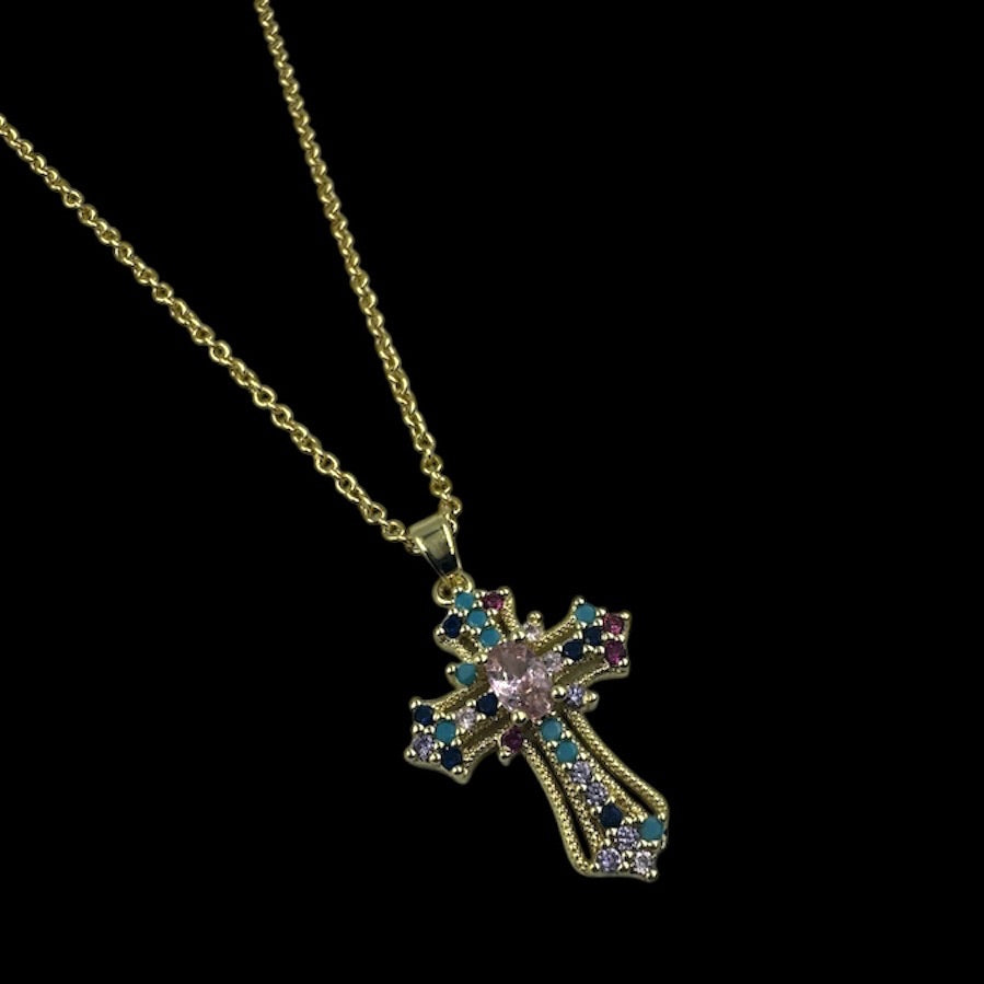 Colorful Cross Necklace