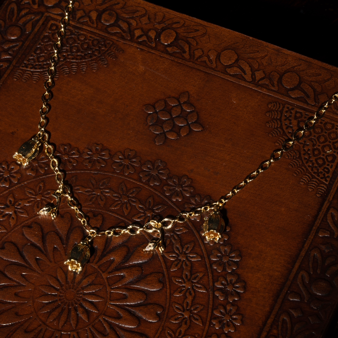 Gold Belladonna Charm Necklace