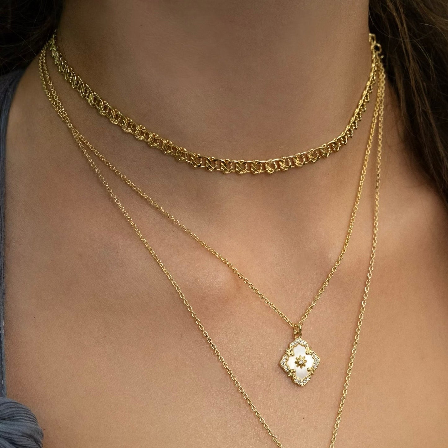 Flat Gold Choker
