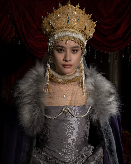 Elizabeta Kokoshnik Crowned Pearl Necklace