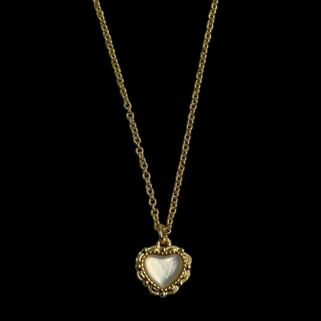 Moonstone Heart Necklace