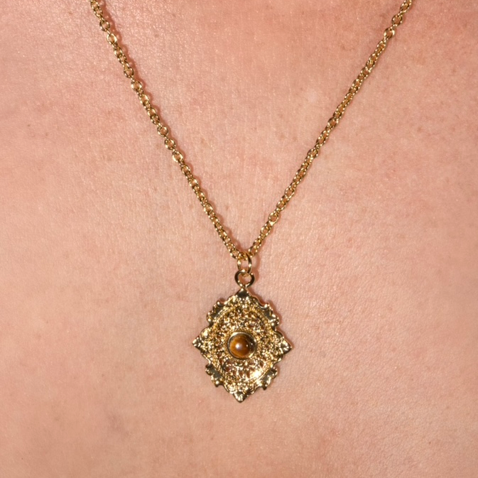 Gold Gillian’s Tiger Eye Necklace