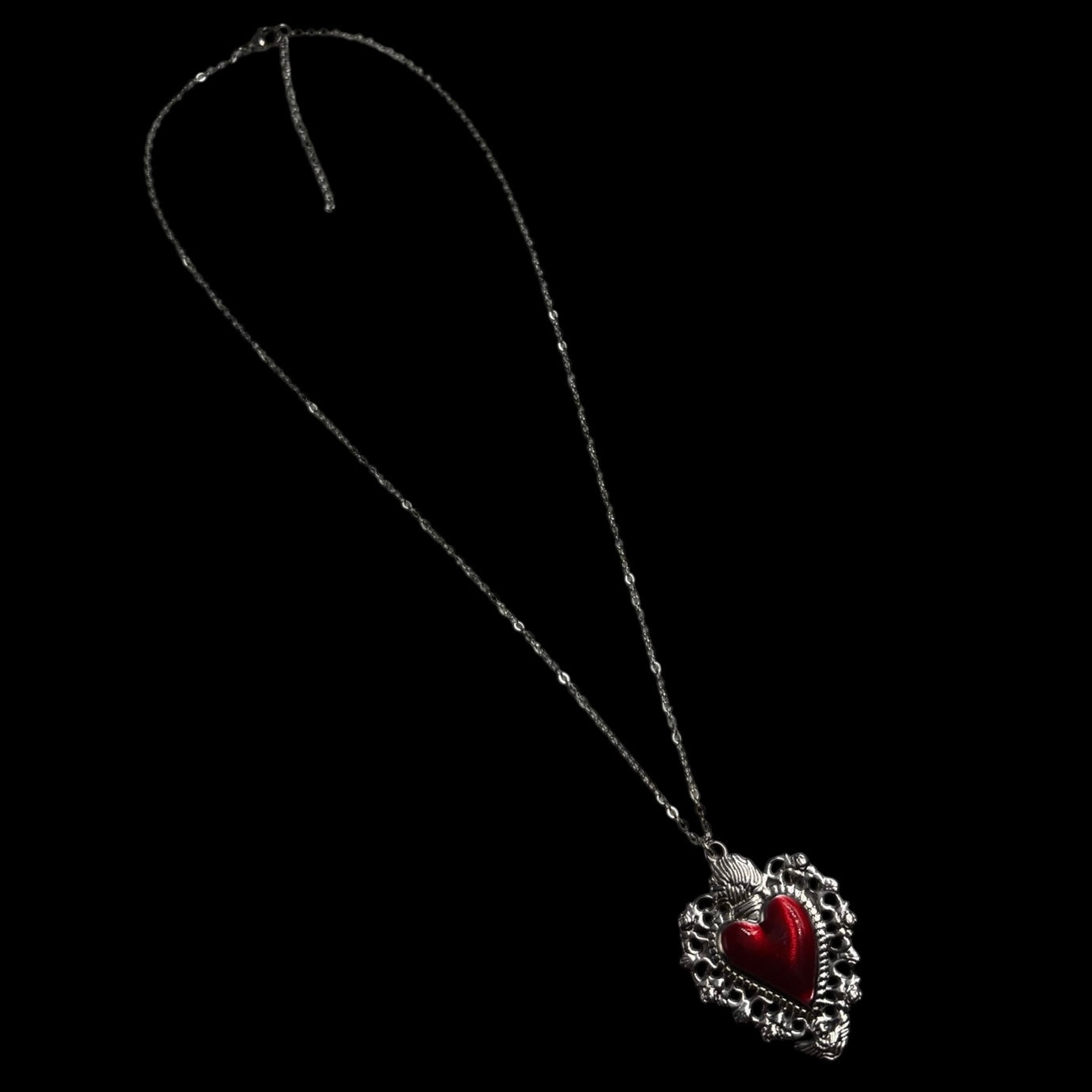 Rounded Vampiric Heart Necklace
