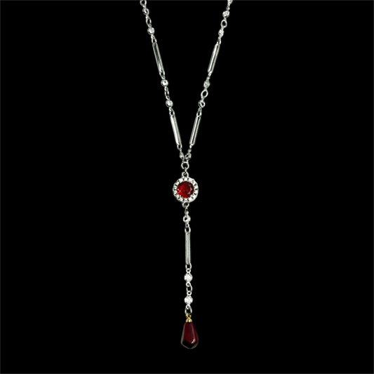 Silver Persephone Pomegranate Rosary