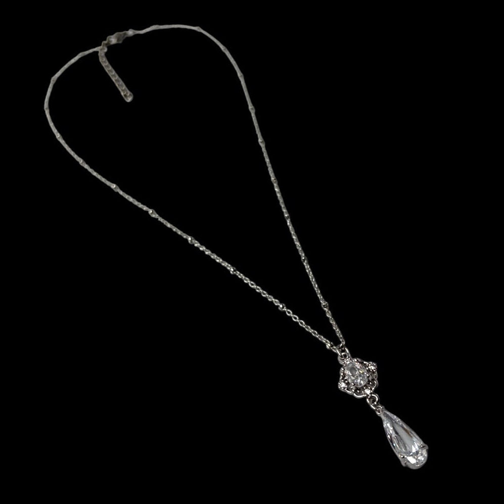 Silver Siren Droplet Necklace