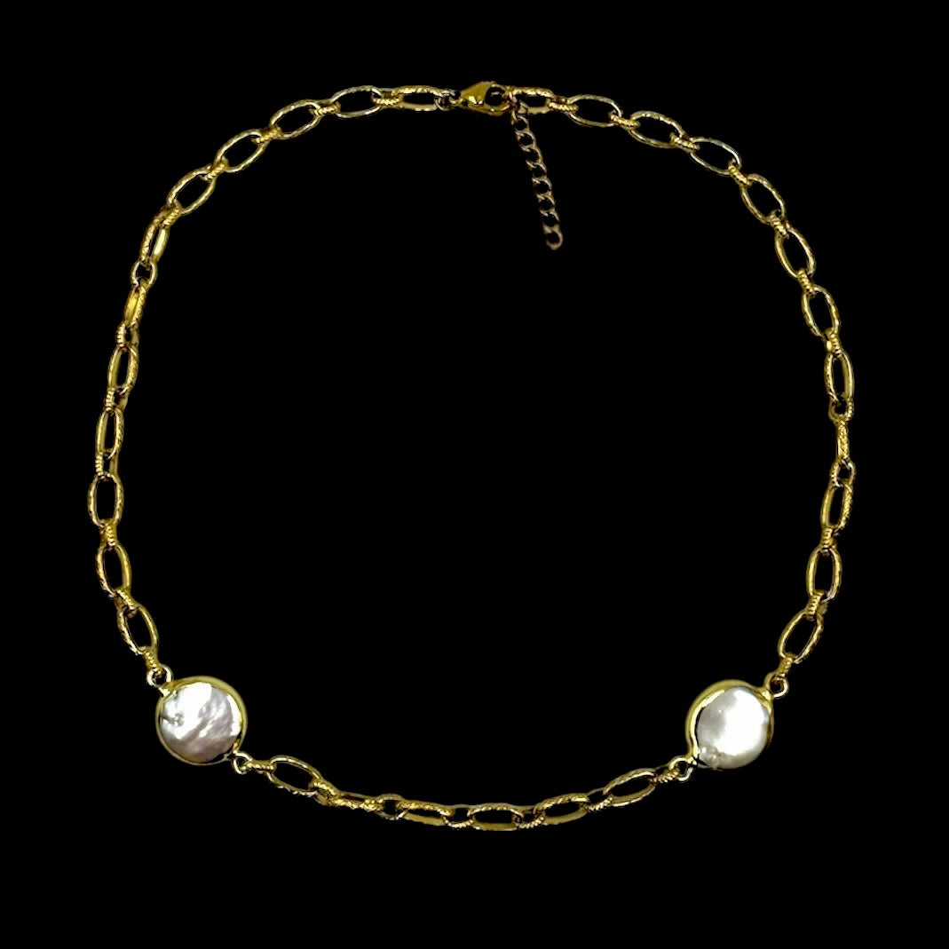 Chained Fresh Water Pearl Choker