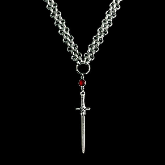 Sword Snakeskin Chain Choker