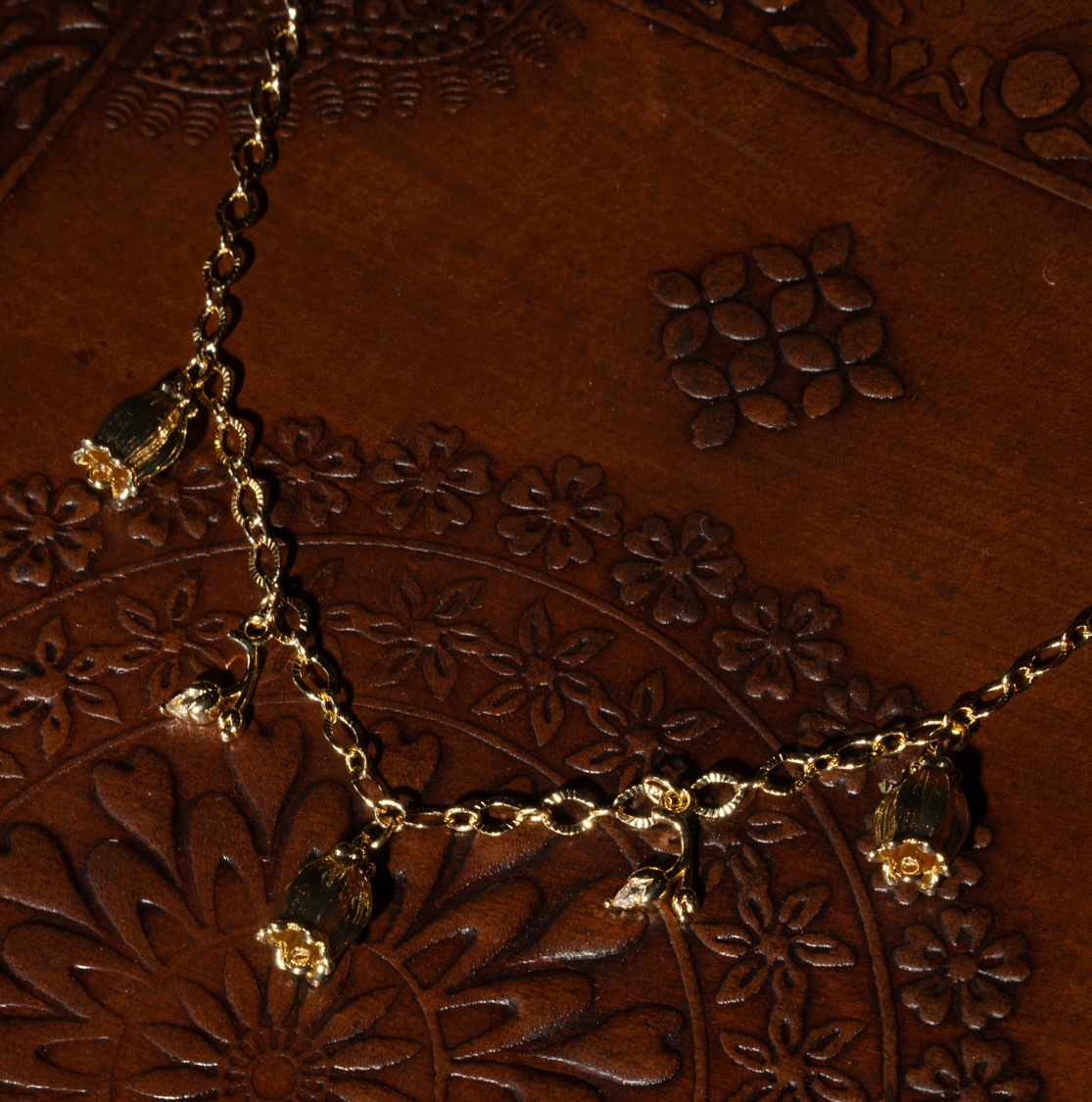 Gold Belladonna Charm Necklace