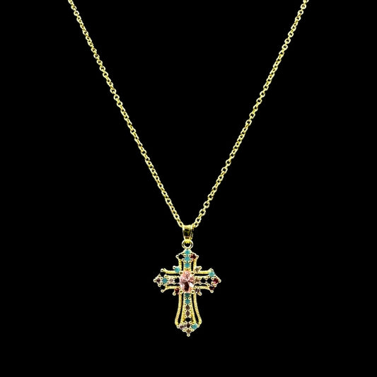 Colorful Cross Necklace