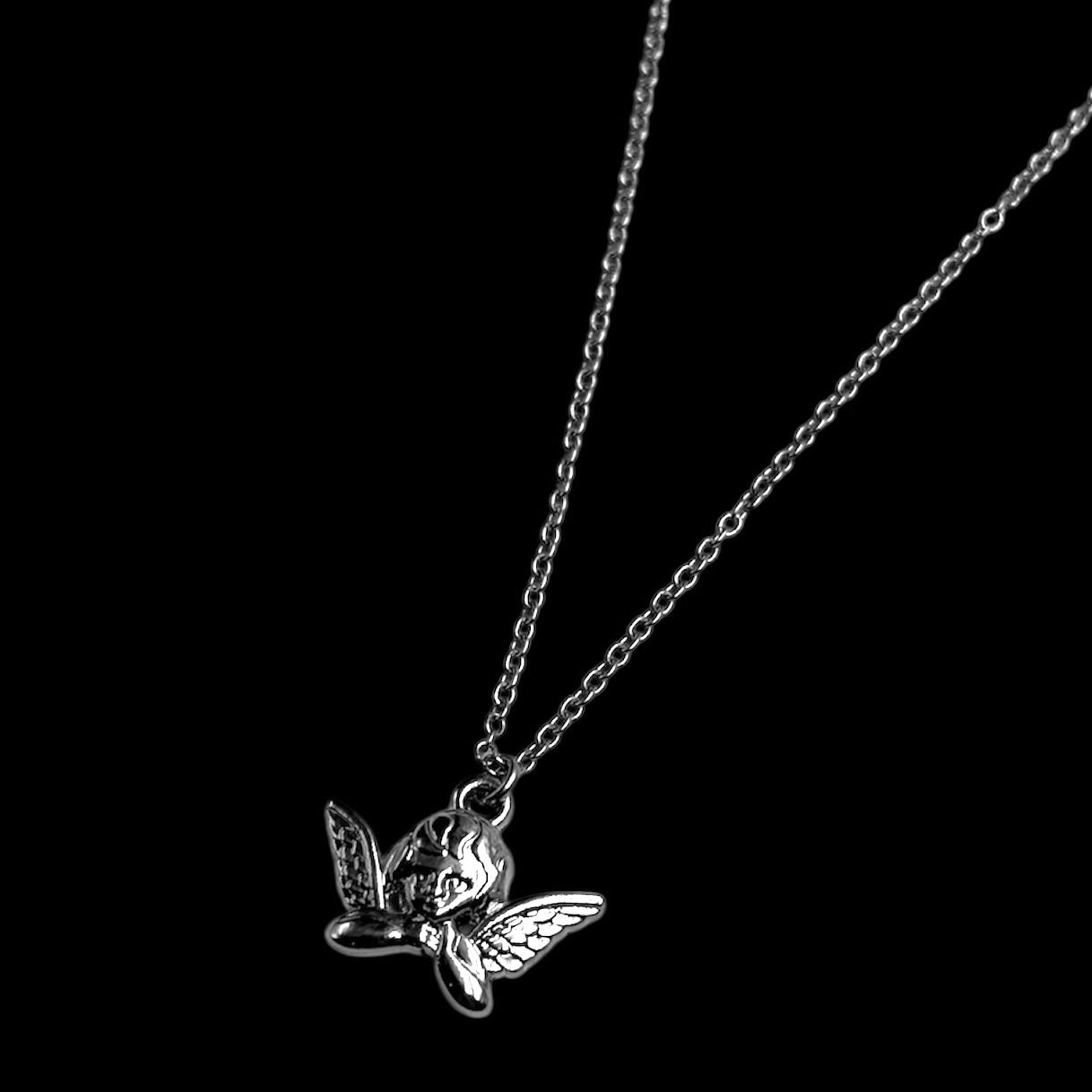 Silver Cherub Necklace