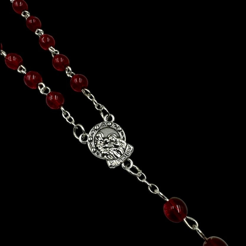 Blood Red Beaded Sword Rosary