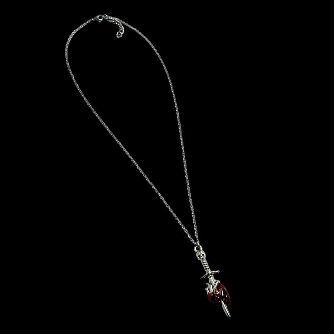 Pierced Anatomical Heart Necklace