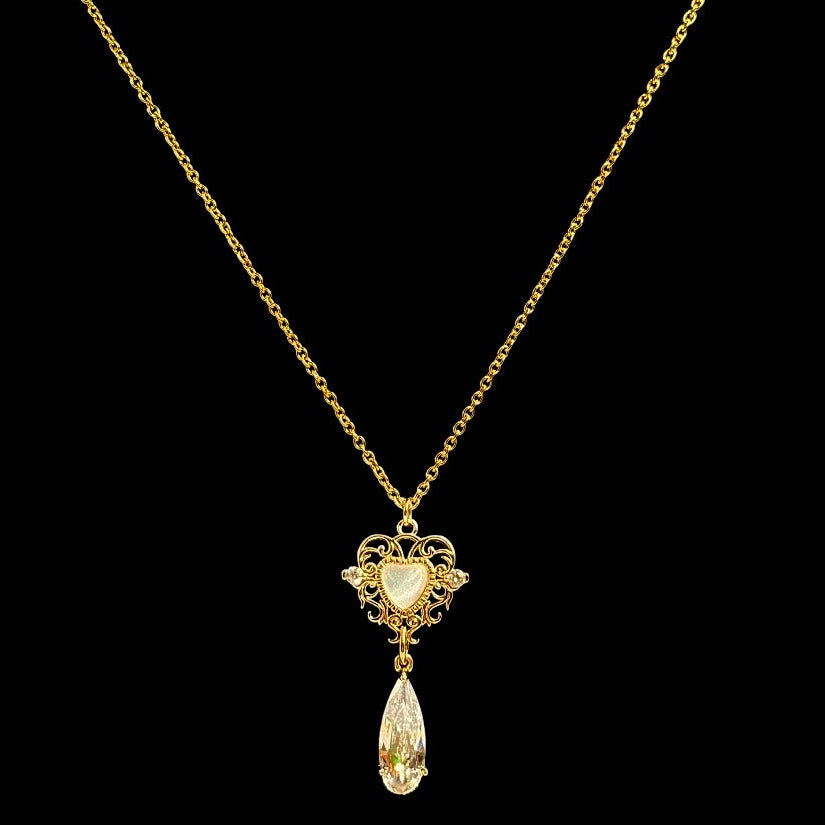 Gold Siren Enchanted Heart Necklace