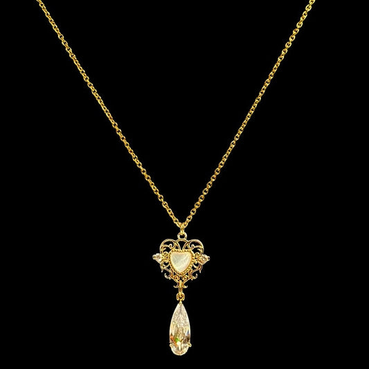 Gold Siren Enchanted Heart Necklace