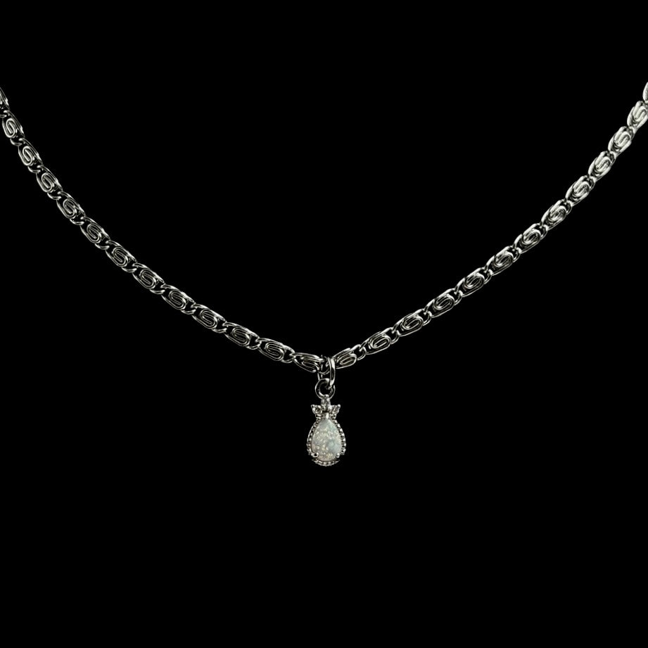 Silver Opal Siren Scales Choker