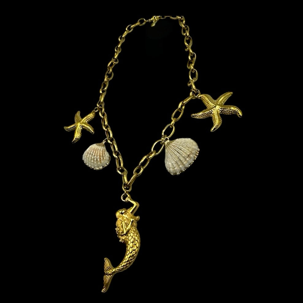 Swimming Siren Charm Necklace