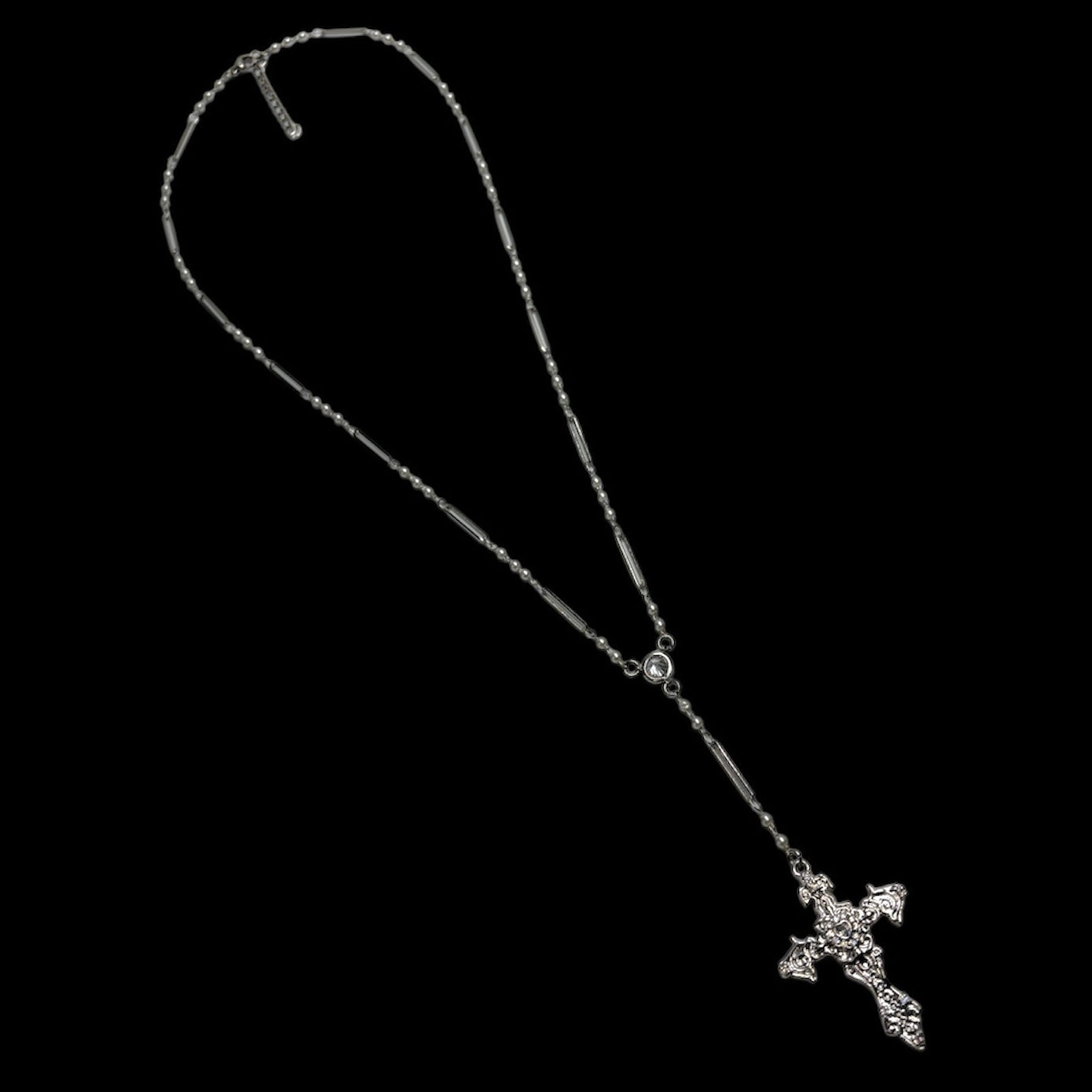 Silver Fleur De Lis Rosary
