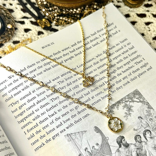 Diamond Lotus Eater Necklace