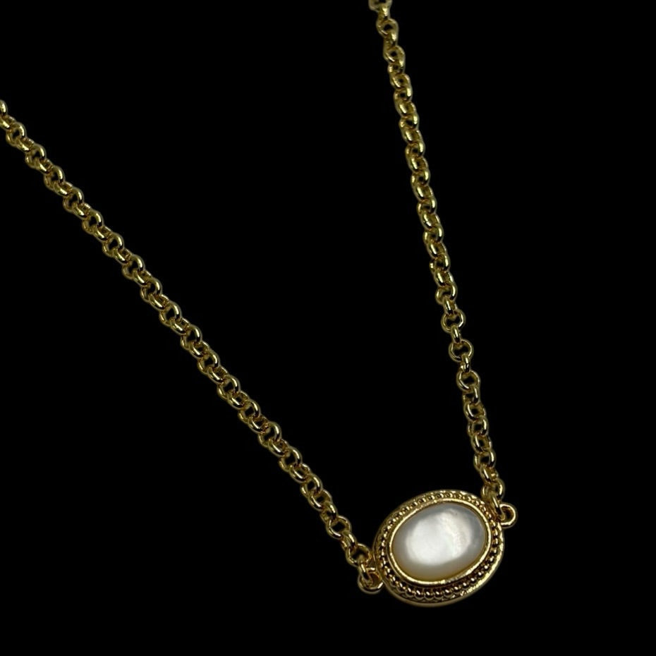 Gold Moonstone Choker