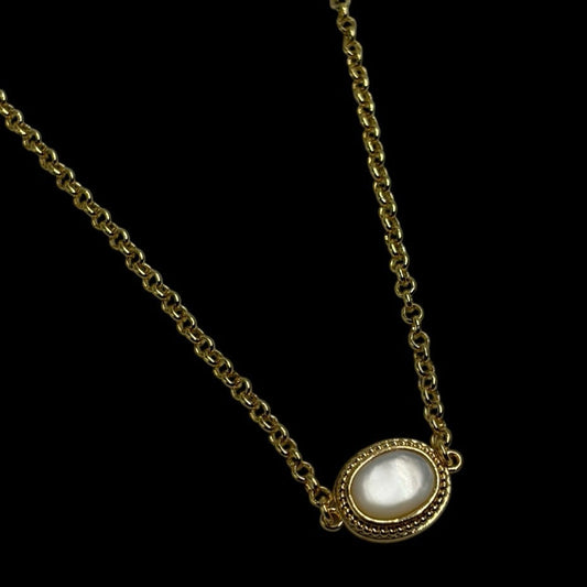 Gold Moonstone Choker