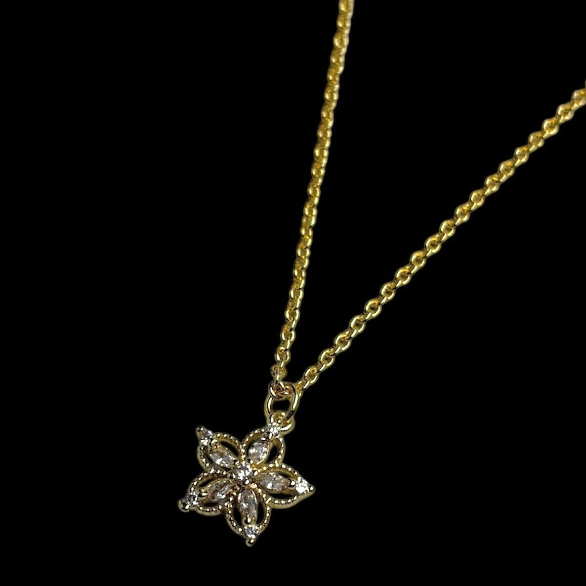 Mini Crystallized Flower Necklace