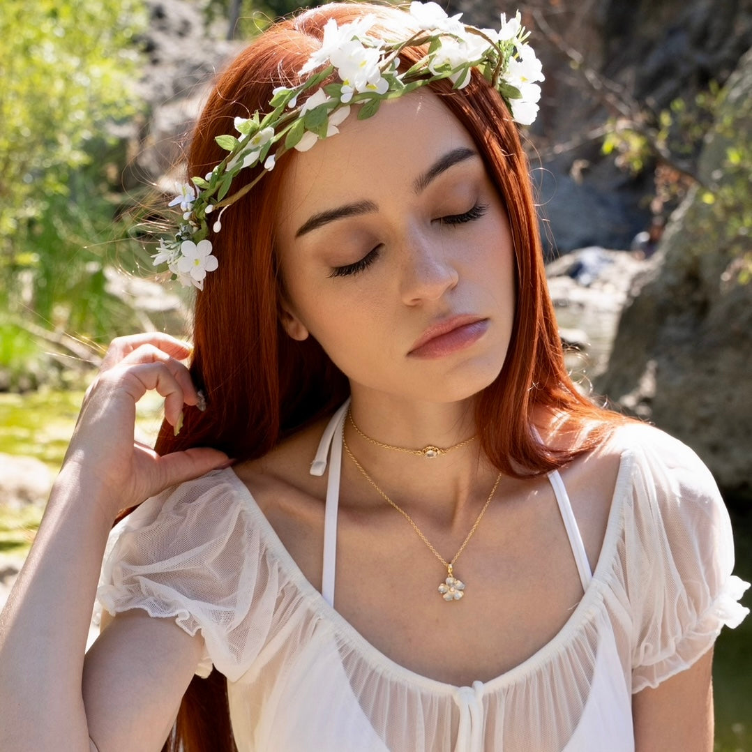 Nymph’s Pearly Flower Necklace