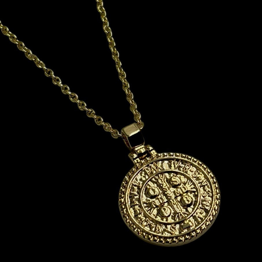 Gold Pirate Coin Necklace