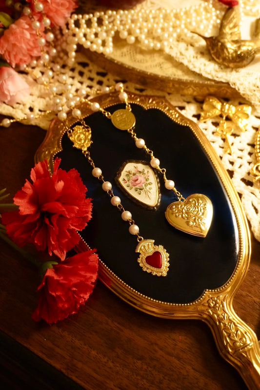 Sacred Heart Pearl Rosary