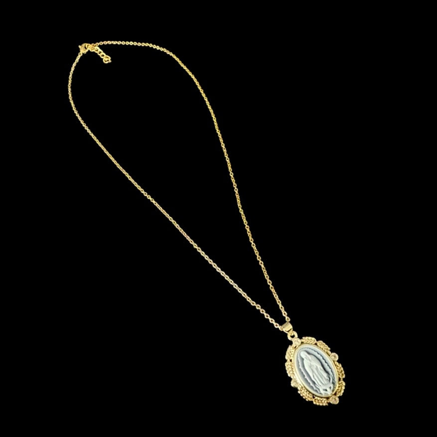 Lady Guadalupe Cameo Necklace
