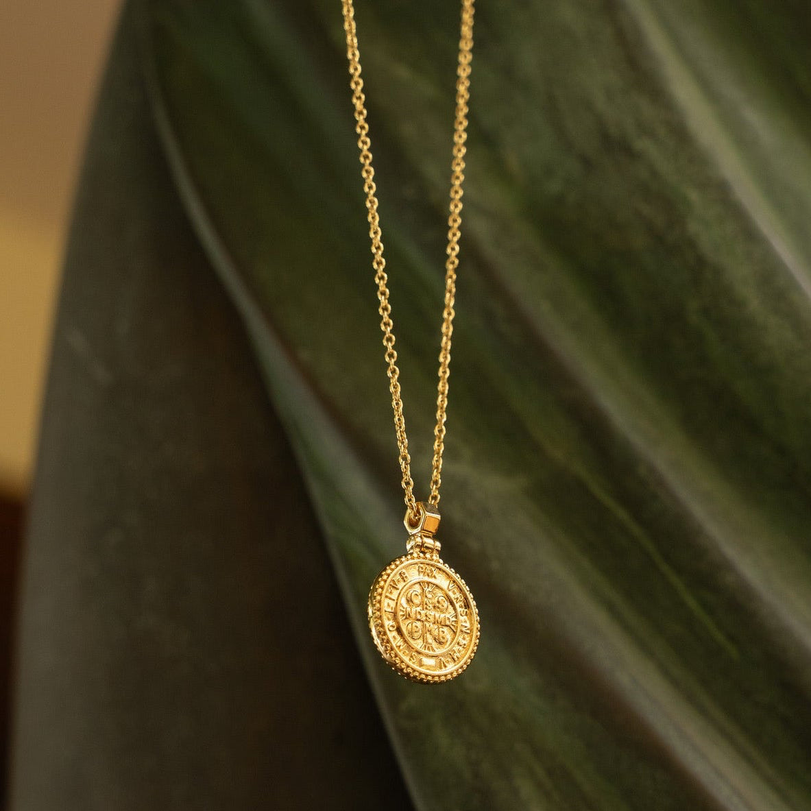 Gold Pirate Coin Necklace