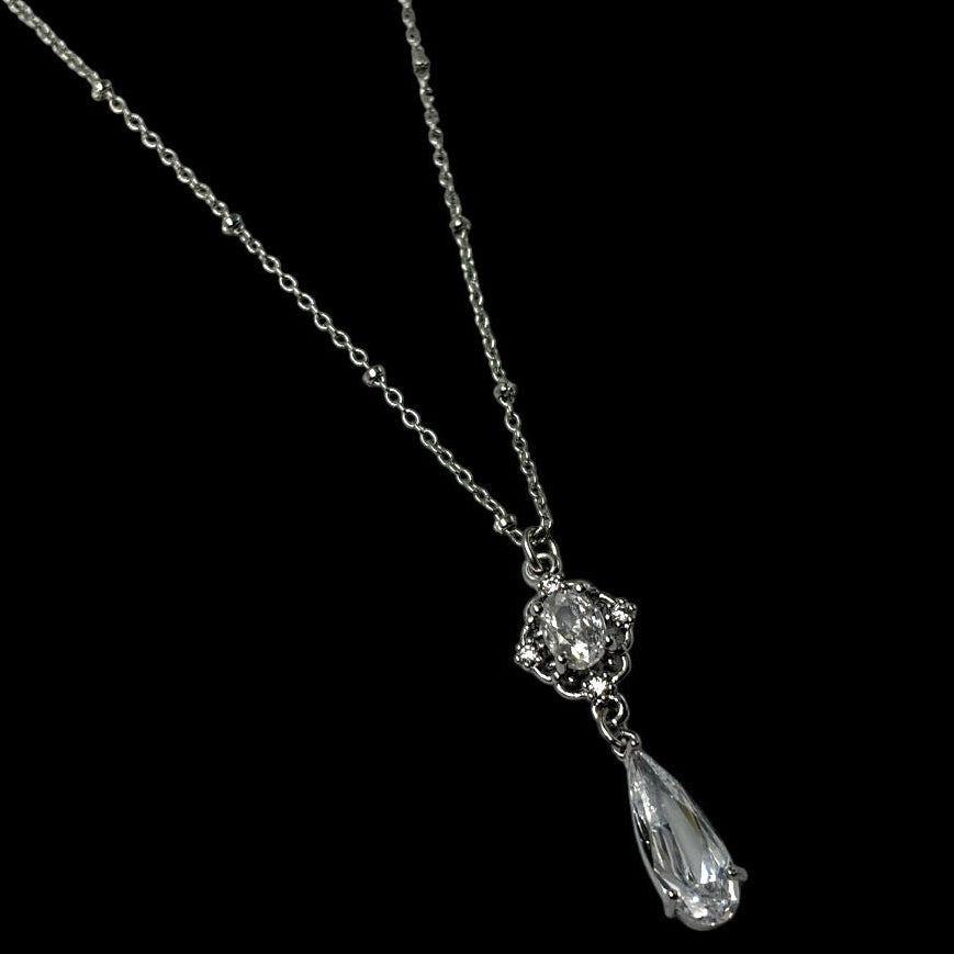 Silver Siren Droplet Necklace