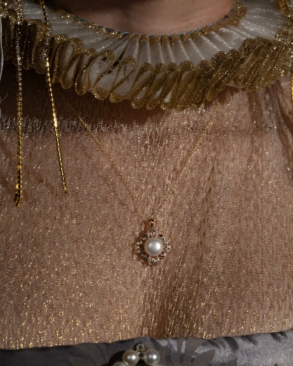 Elizabeta Kokoshnik Crowned Pearl Necklace