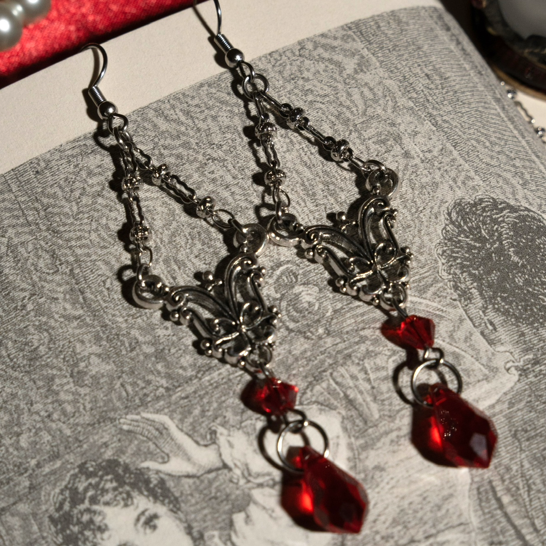 Vampiric Blood Drop Earrings