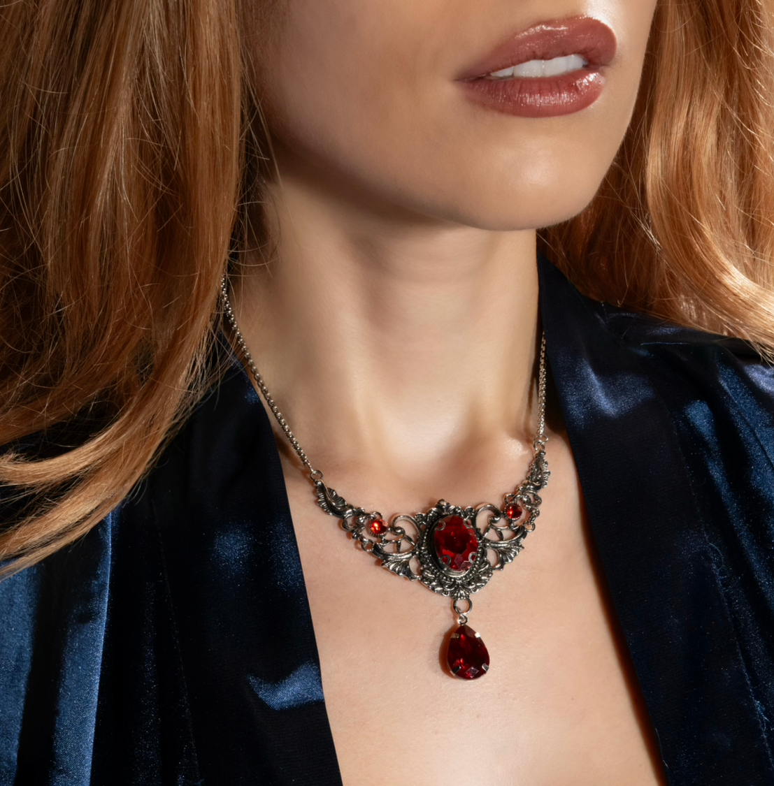 Countess Dracula Blood Drop Amulet Choker