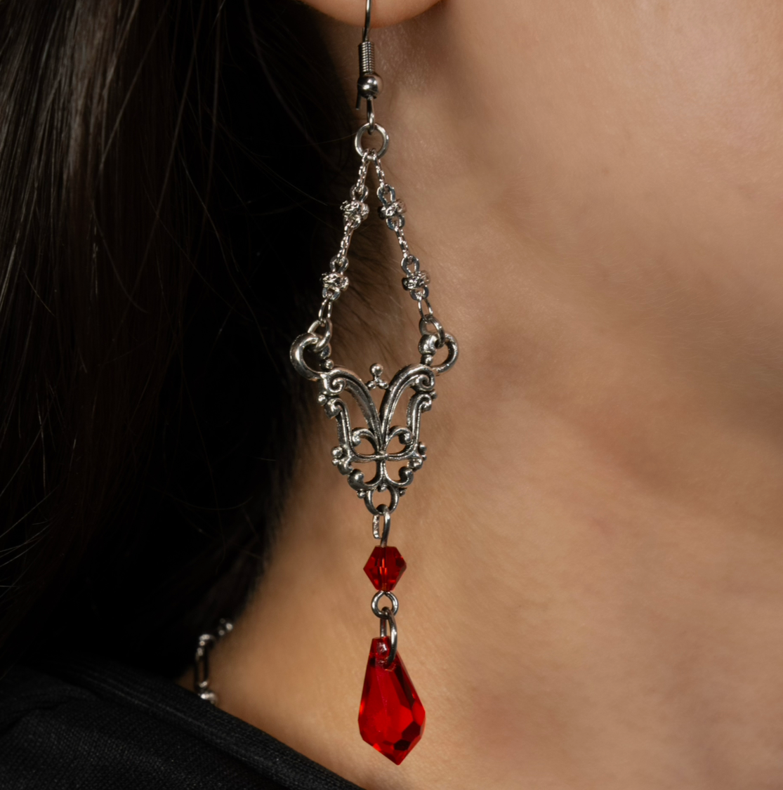 Vampiric Blood Drop Earrings